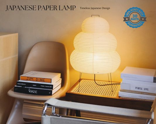 Japanese Paper Lamp - Sculptural Accent Light
